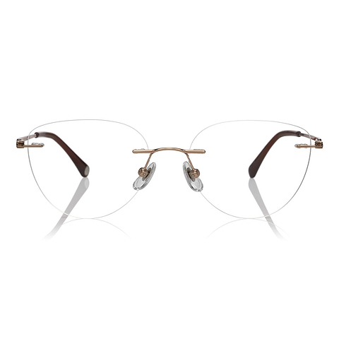 OWNDAYS | AIR Pink Rimless Fox left side