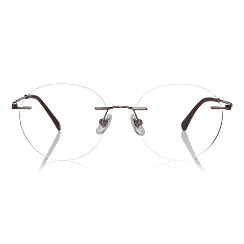 OWNDAYS | AIR Pink Rimless Boston left side