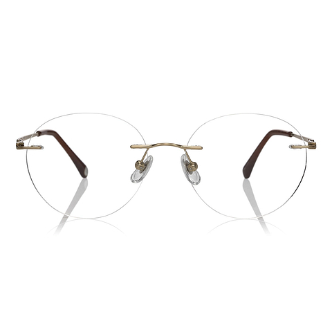 OWNDAYS | AIR Gold Rimless Boston left side