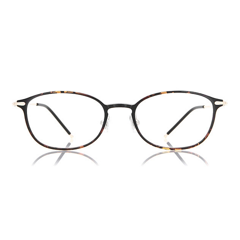 OWNDAYS | AIR Brown Demi Full Rim Oval left side