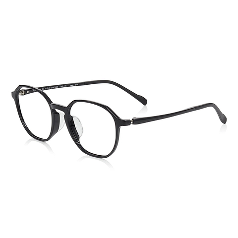 OWNDAYS | AIR Black Full Rim Polygon right side