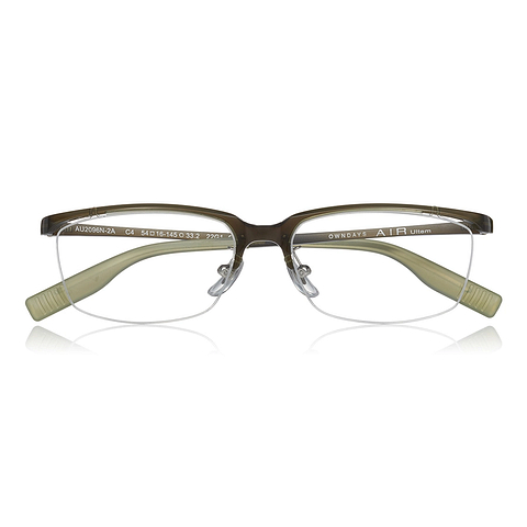 OWNDAYS | AIR Crystal Transparent Half Rim Rectangle right side