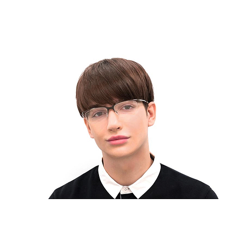 OWNDAYS | AIR Crystal Transparent Half Rim Rectangle left side