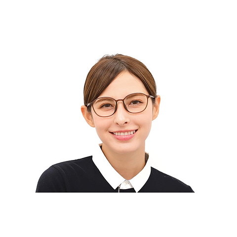 OWNDAYS | AIR Brown Demi Full Rim Round left side