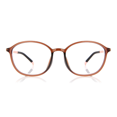 OWNDAYS | AIR Light Brown Full Rim Barrel left side