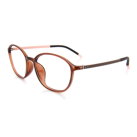 OWNDAYS | AIR Light Brown Full Rim Barrel right side