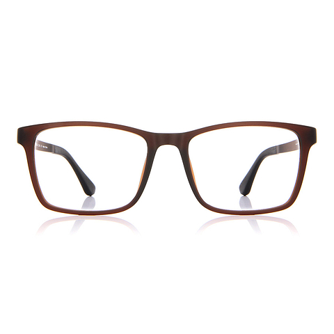 OWNDAYS | AIR Light Brown Full Rim Rectangle left side