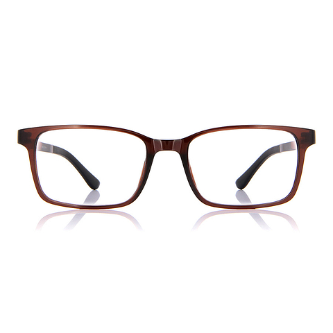 OWNDAYS | AIR Light Brown Full Rim Rectangle left side