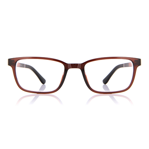 OWNDAYS | AIR Light Brown Full Rim Rectangle left side
