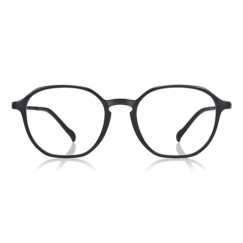OWNDAYS | AIR Black Full Rim Polygon left side