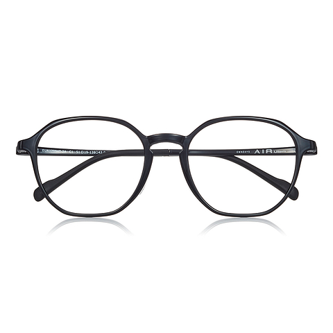 OWNDAYS | AIR Black Full Rim Polygon left side