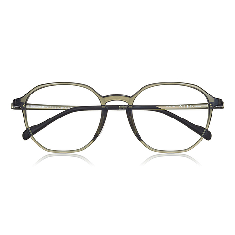 OWNDAYS | AIR Light Gray Full Rim Polygon right side