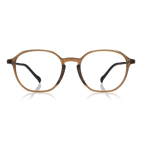 OWNDAYS | AIR Light Brown Full Rim Polygon left side