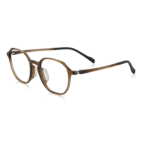 OWNDAYS | AIR Light Brown Full Rim Polygon right side