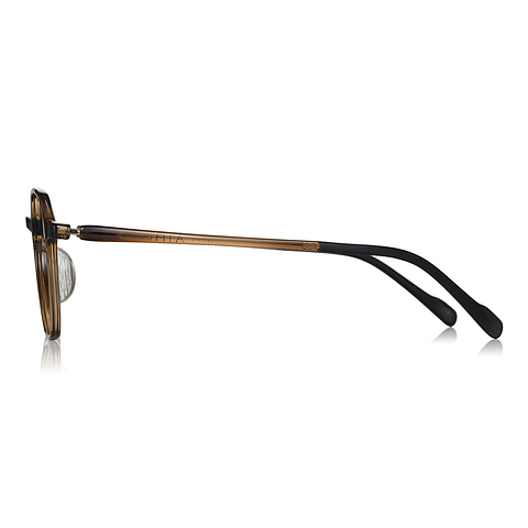 OWNDAYS | AIR Light Brown Full Rim Polygon left side