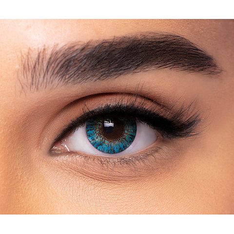 Alcon Air Optix Alcon Air Optix Turquoise Color Contact Lenses 2 Lens Box left side