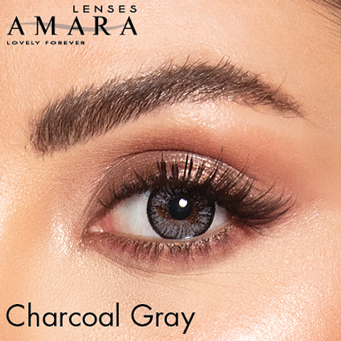 Amara Color Amara Color Charcoal Gray Monthly Power 2 Lens Box Contact Lens left side