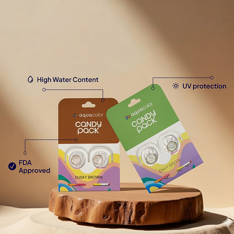 Aquacolor Candypack Aquacolor Dusky Brown Candypack Zero Power Dailies left side
