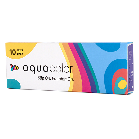 Aquacolor Aquacolor Emerald Zero Power Dailies 10 Lens Box right side Aquacolor Aquacolor Emerald Zero Power Dailies 10 Lens Box right side