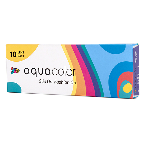Aquacolor Aquacolor Happy Honey Zero Power Dailies 10 Lens Box left side