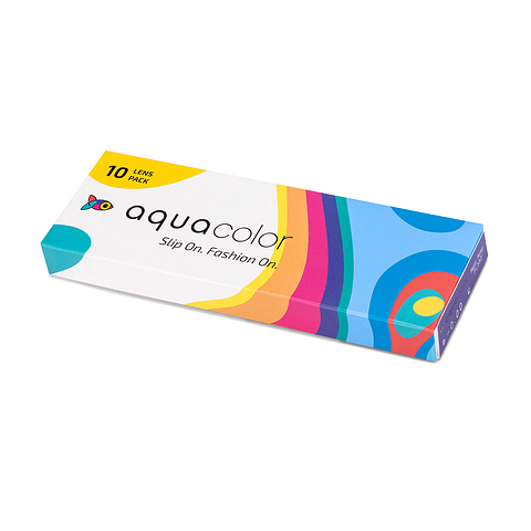 Aquacolor Aquacolor Happy Honey Zero Power Dailies 10 Lens Box left side