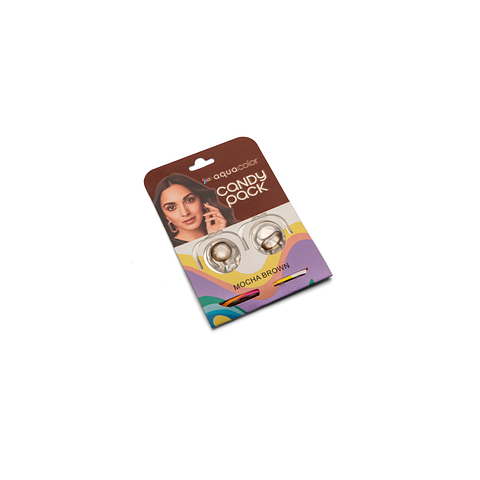 Aquacolor Candypack Aquacolor Mocha Brown Daily Disposable - 2 Lens Pack   Power left side