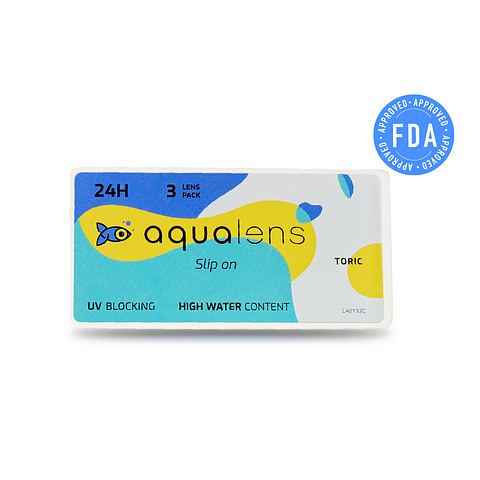 Aqualens Aqualens 24H Toric Contact Lens 3 Lens Box left side