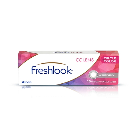Alcon Freshlook Freshlook FLCC OneDay ALLURE GREY Color Contact Lens 10 Lens Box left side Alcon Freshlook Freshlook FLCC OneDay ALLURE GREY Color Contact Lens 10 Lens Box left side