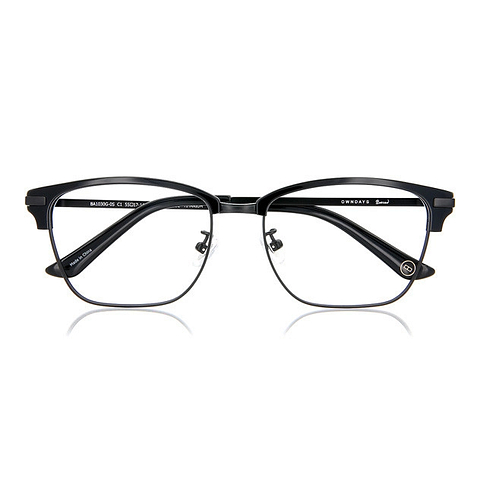 OWNDAYS | ESSENTIAL Black Full Rim Wellington right side