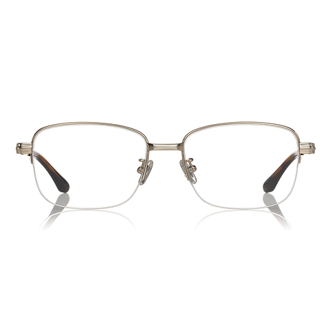 OWNDAYS | ESSENTIAL Gold Half Rim Wellington left side