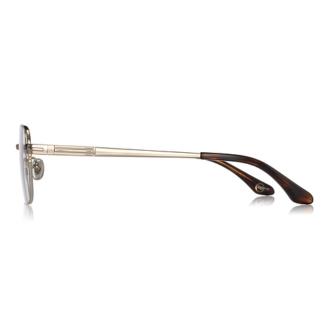 OWNDAYS | ESSENTIAL Gold Half Rim Wellington left side