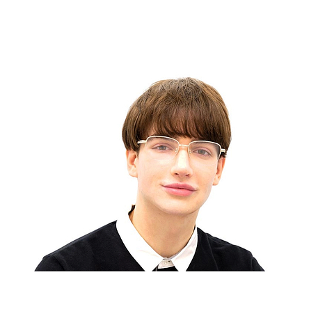 OWNDAYS | ESSENTIAL Gold Half Rim Wellington left side
