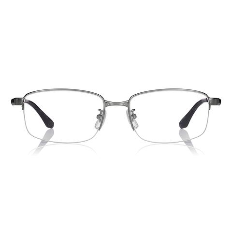 OWNDAYS | ESSENTIAL Light Gunmetal Full Rim Rectangle left side