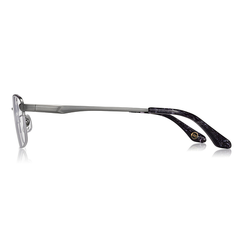 OWNDAYS | ESSENTIAL Light Gunmetal Full Rim Rectangle left side