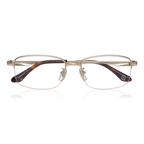 OWNDAYS | ESSENTIAL Gold Full Rim Rectangle right side