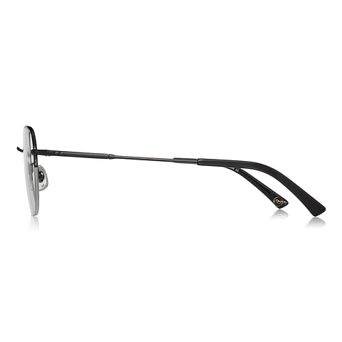 OWNDAYS | ESSENTIAL Black Half Rim Teardrop left side