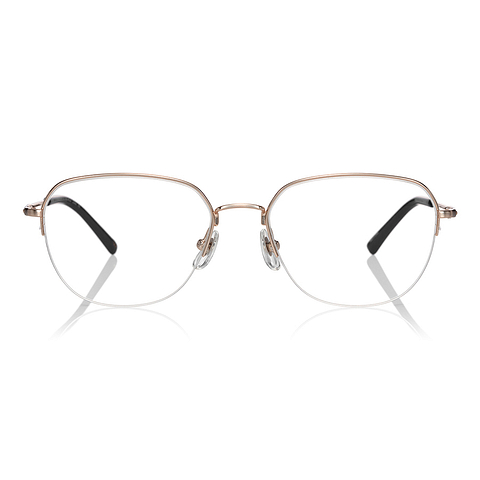 OWNDAYS | ESSENTIAL Gold Half Rim Teardrop left side
