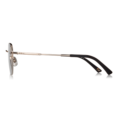 OWNDAYS | ESSENTIAL Gold Half Rim Teardrop left side