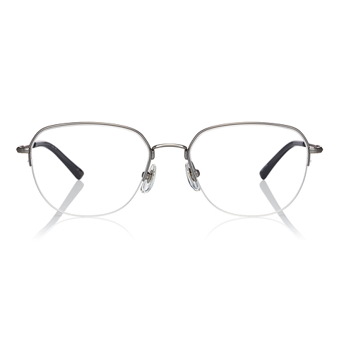 OWNDAYS | ESSENTIAL Silver Half Rim Teardrop left side
