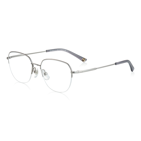 OWNDAYS | ESSENTIAL Silver Half Rim Teardrop right side