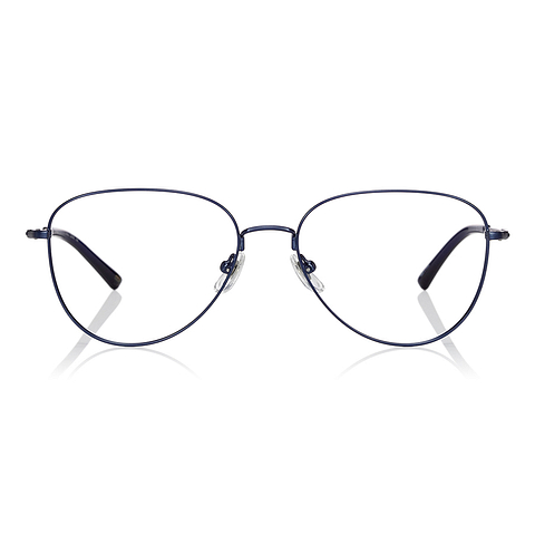 OWNDAYS | ESSENTIAL Navy Blue Full Rim Teardrop left side