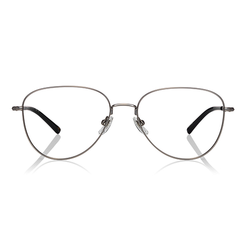 OWNDAYS | ESSENTIAL Silver Full Rim Teardrop left side