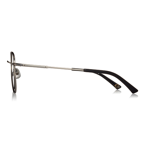 OWNDAYS | ESSENTIAL Silver Full Rim Teardrop left side