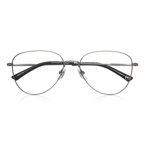 OWNDAYS | ESSENTIAL Silver Full Rim Teardrop right side