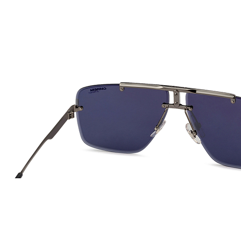 BRANDED Mid Gunmetal Rimless Square left side