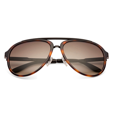 BRANDED Black Full Rim Aviator right side