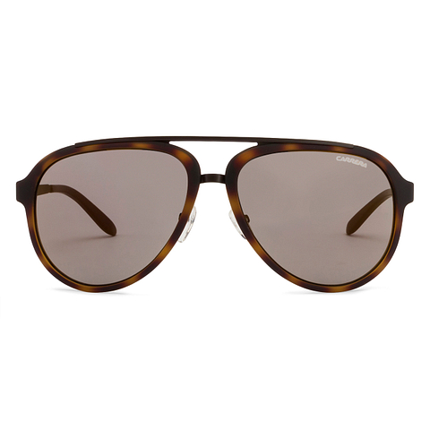 BRANDED Light Brown Full Rim Aviator left side