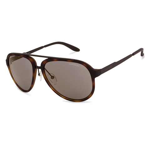 BRANDED Light Brown Full Rim Aviator left side