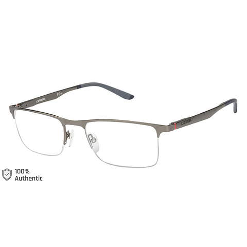 BRANDED Mid Gunmetal Half Rim Rectangle right side
