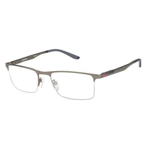 BRANDED Mid Gunmetal Half Rim Rectangle left side